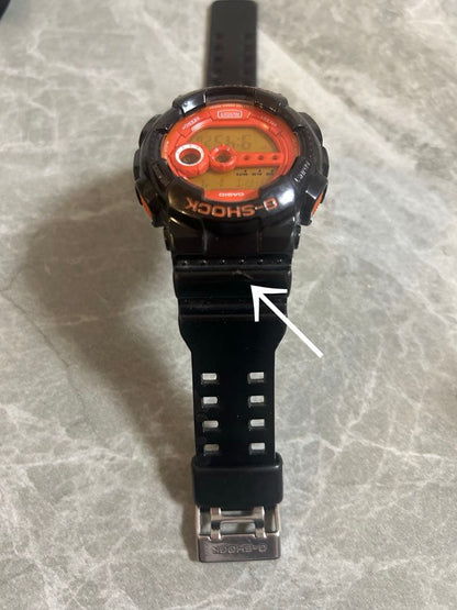 Casio G-Shock Digital Shock-Resistant Watch Black and Orange — Japan Import