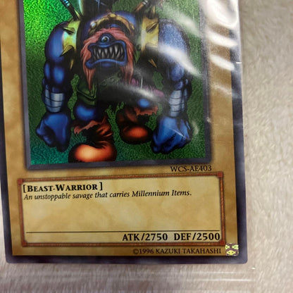 Yu-Gi-Oh Asian Promo Millennium Primitive normal monster super rare card with slight wear Japan import
