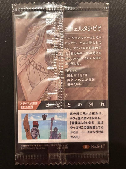 One Piece Nefertari Vivi LOG.6 R collectible card unopened Japan import