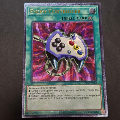 Yu-Gi-Oh Enemy Controller card with deep carved relief from North America region, English, Japan import