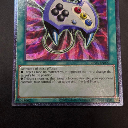 Yu-Gi-Oh Enemy Controller card with deep carved relief from North America region, English, Japan import