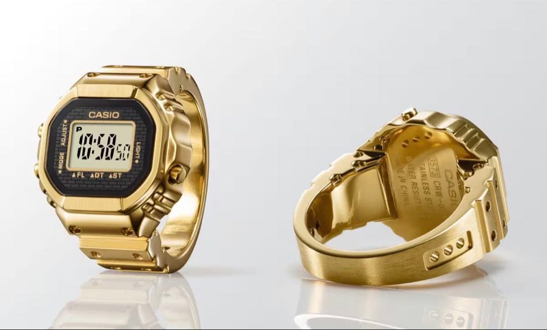 Casio Ring Watch CRW-001G-9JR Gold Model 22 Size Japan Import