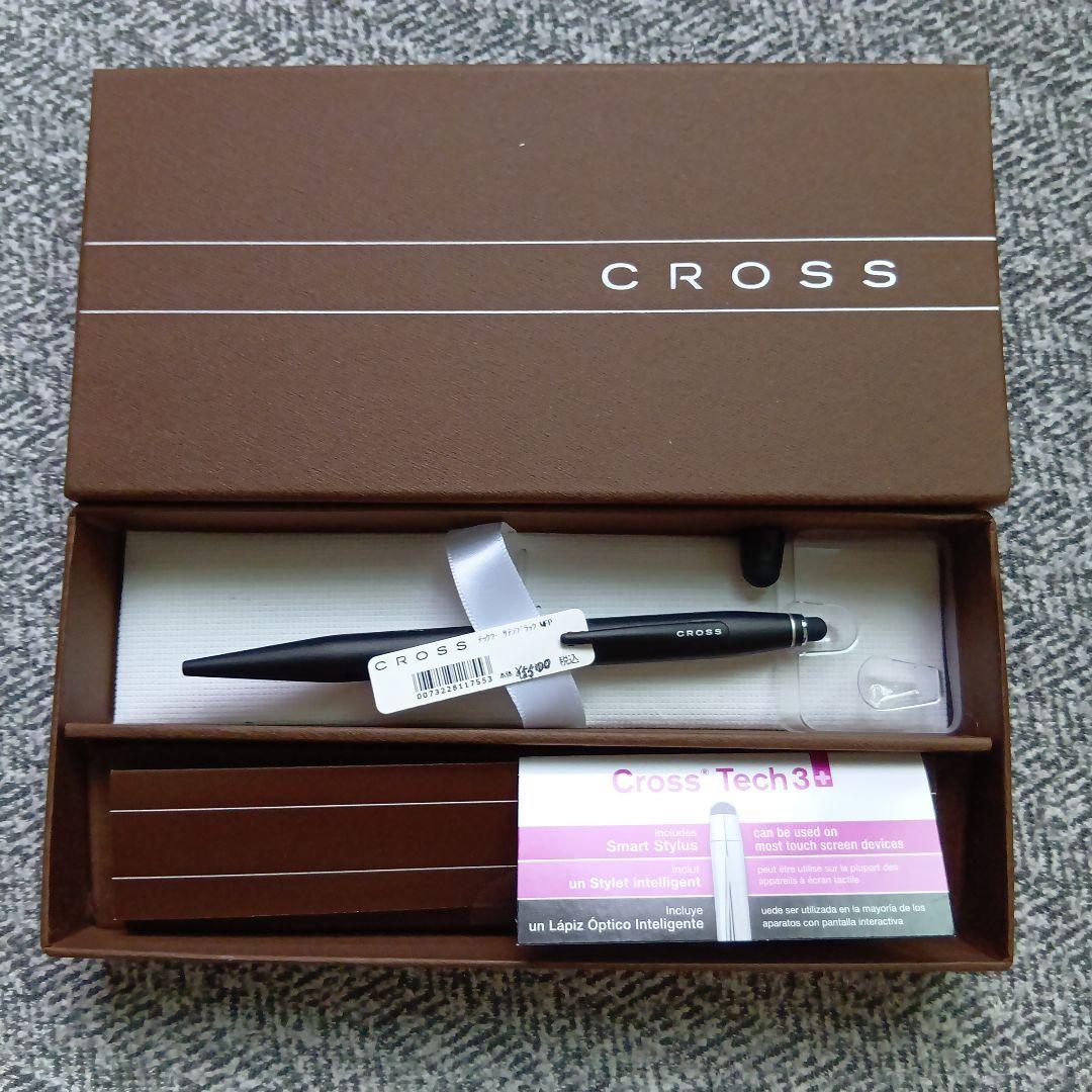 Cross Tech ballpoint pen in satin black matte finish with smart stylus tip