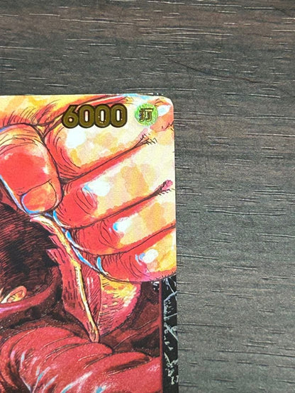 One Piece Monkey D. Luffy OP05 SR Japanese character card with power 6000 and slight back mark