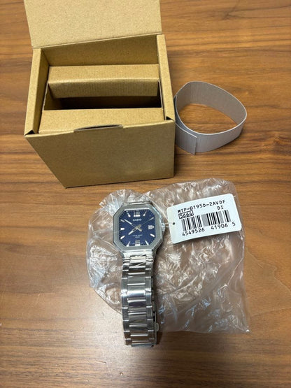 Casio MTP-B195D-2A Series Metal Watch with Blue Dial — Japan Import