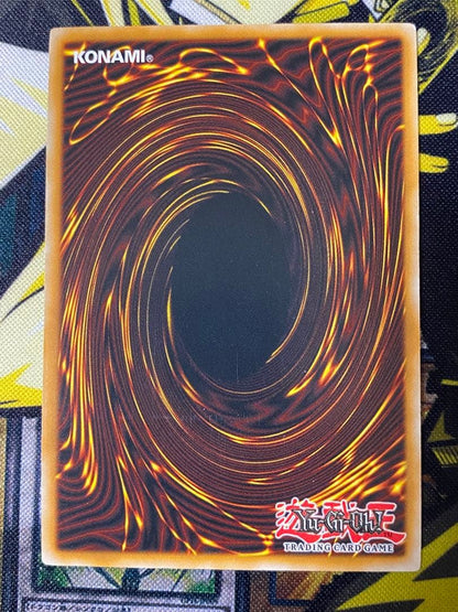 Used Yu-Gi-Oh Sun Dragon Inti English Relief 1st Part trading card with minor scratches and chips