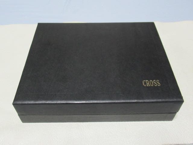 Cross 1980s Black Glass Pen Stand with 12K Gold Plated Ballpoint Pen — Japan Import