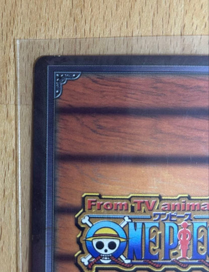 One Piece Luffy MS-C01 rare old card game collectible in Japanese with protective sleeve