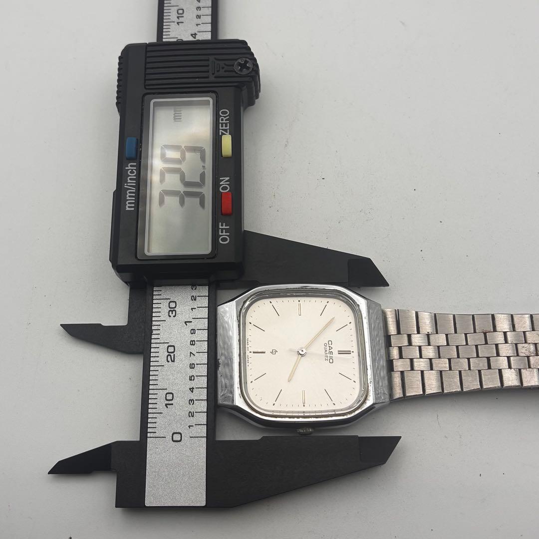 Casio MQ-303 Vintage Square Quartz Watch with Genuine Silver Dial and Stainless Steel Band — Japan Import
