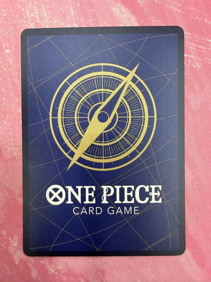 One Piece Sanji Second Anniversary promotional card with minor scratches, packaged in sleeve and loader