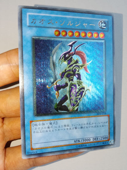 Bandai Chaos Sorcerer Ritual Monster 8 Star Earth Warrior card Model 304-054 with visible wear