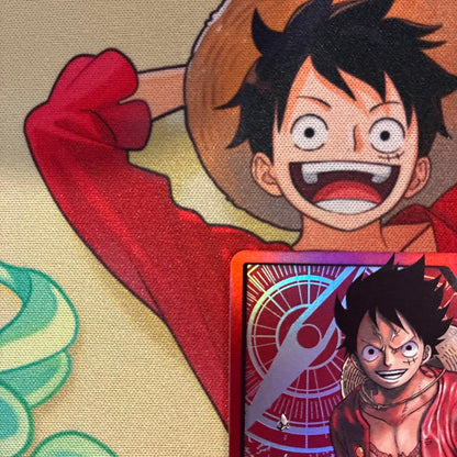 One Piece Monkey D. Luffy Leader Parallel Japanese trading card featuring authentic artwork