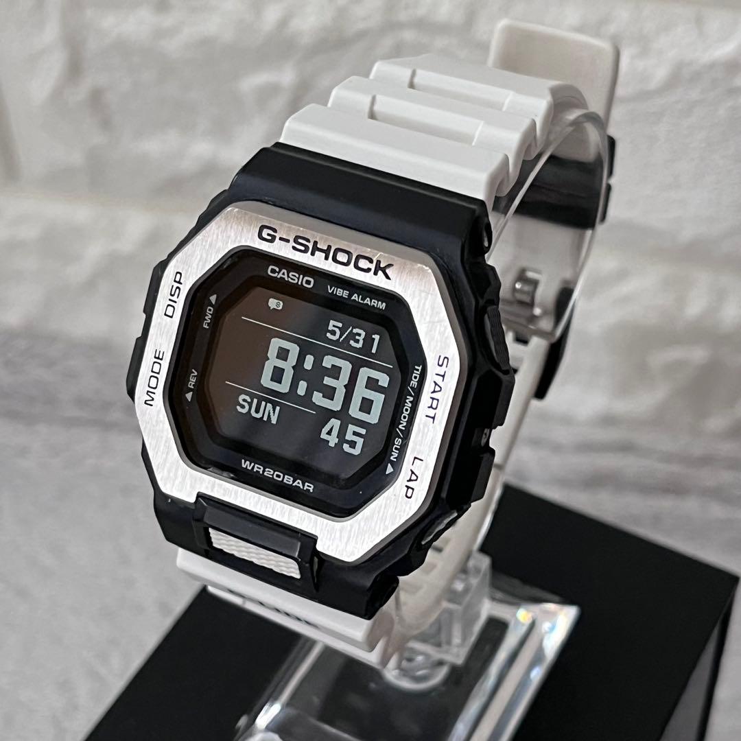 Casio G-Shock GBX-100 Sporty Watch with Silver Accents and Black White Colors — Japan Import
