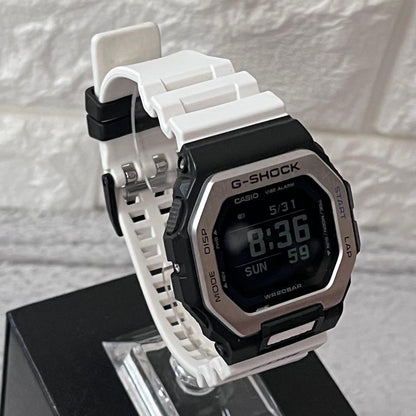 Casio G-Shock GBX-100 Sporty Watch with Silver Accents and Black White Colors — Japan Import