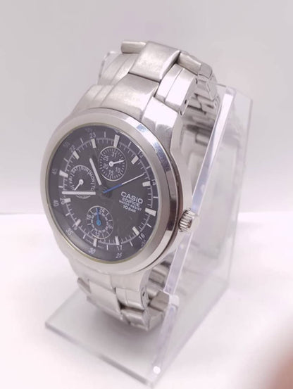 Casio Edifice Watch Day-Date Stainless Steel — Japan Import