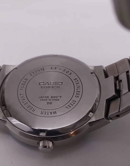 Casio Edifice Watch Day-Date Stainless Steel — Japan Import