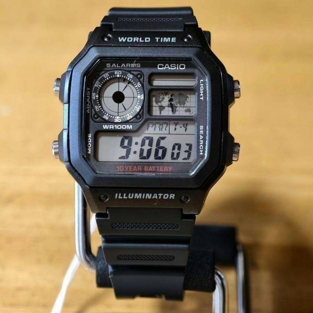 Casio Standard Digital Watch AE-1200WH-1A with 10-Year Battery Japan Import
