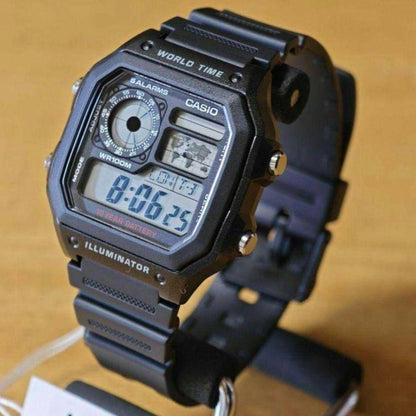Casio Standard Digital Watch AE-1200WH-1A with 10-Year Battery Japan Import