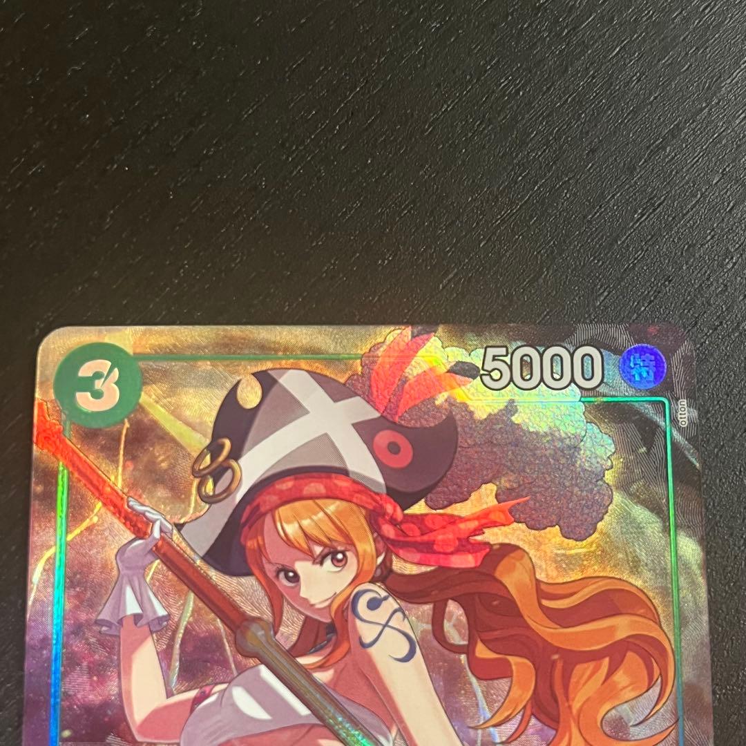 One Piece Nami OP02-036 Parallel Card from the Card Collection series featuring Nami character