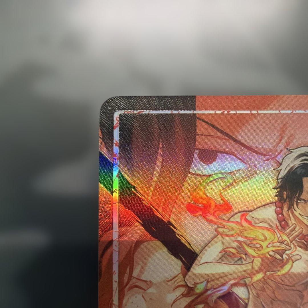 One Piece Trading Card Game Portgas D. Ace Leader Parallel Battle Time card by Bandai Japan import