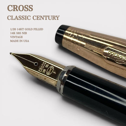 Cross Century 14K Gold Filled Fountain Pen USA Made Vintage Old Logo