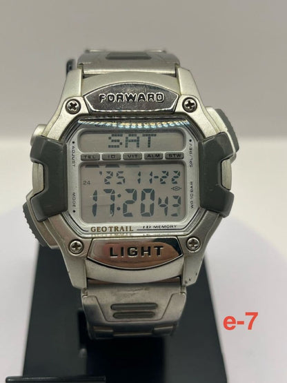 Casio GEO TRAIL Digital Watch with Metal Band Vintage