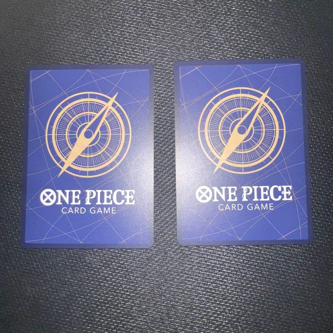 One Piece Ace Secret Parallel Kessen no Kizuna card set showing two cards in excellent condition