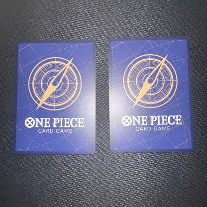 One Piece Ace Secret Parallel Kessen no Kizuna card set showing two cards in excellent condition