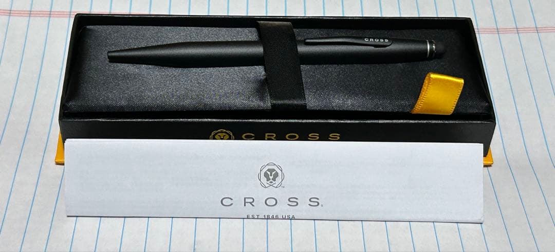Cross Ballpoint Pen Body with Black Satin Finish and Case — Japan Import