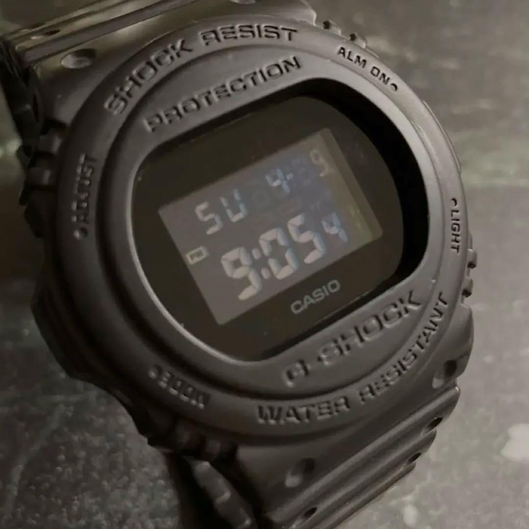 Casio G-Shock DW-5750E All Black Watch Battery Replaced — Japan Import