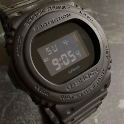 Casio G-Shock DW-5750E All Black Watch Battery Replaced — Japan Import