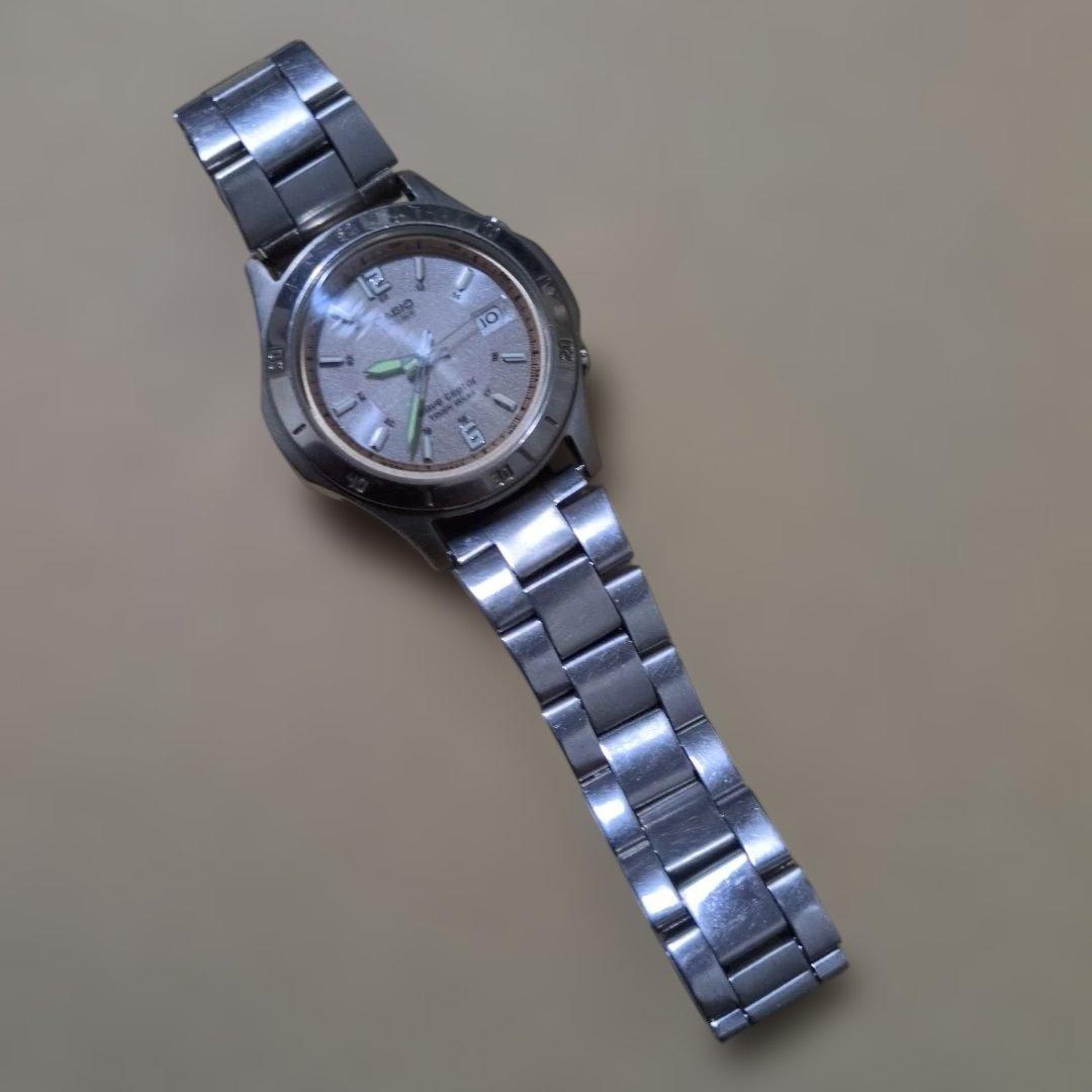 Casio Analogue Radio Wave Solar Watch Silver Model with Date Display — Japan Import