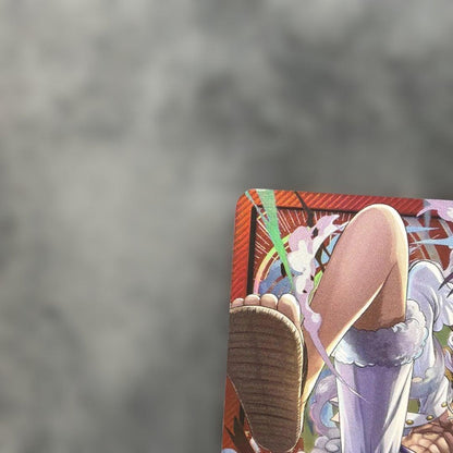 One Piece Monkey D Luffy Leader Card ST21-001 showing Four Emperors and Mugiwara Pirates attributes