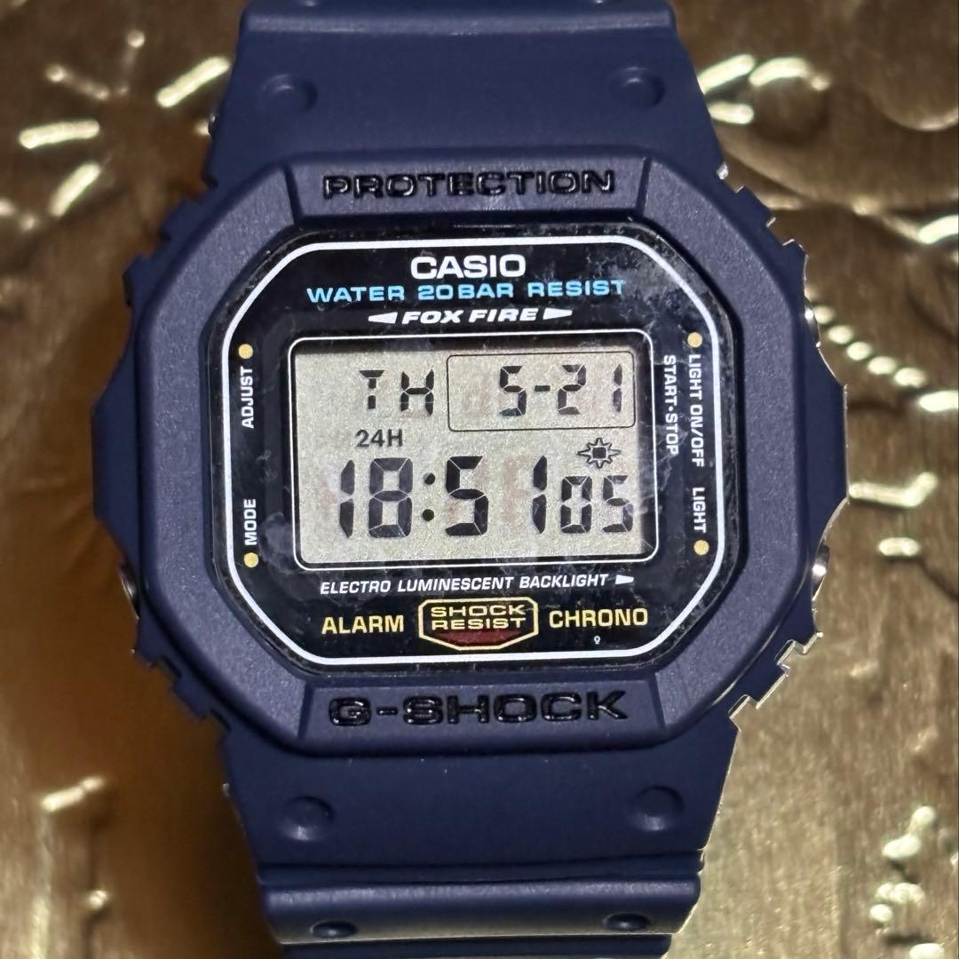 Casio G-Shock DW-5600E Body Only Navy Replacement Bezel and Belt — Japan Import