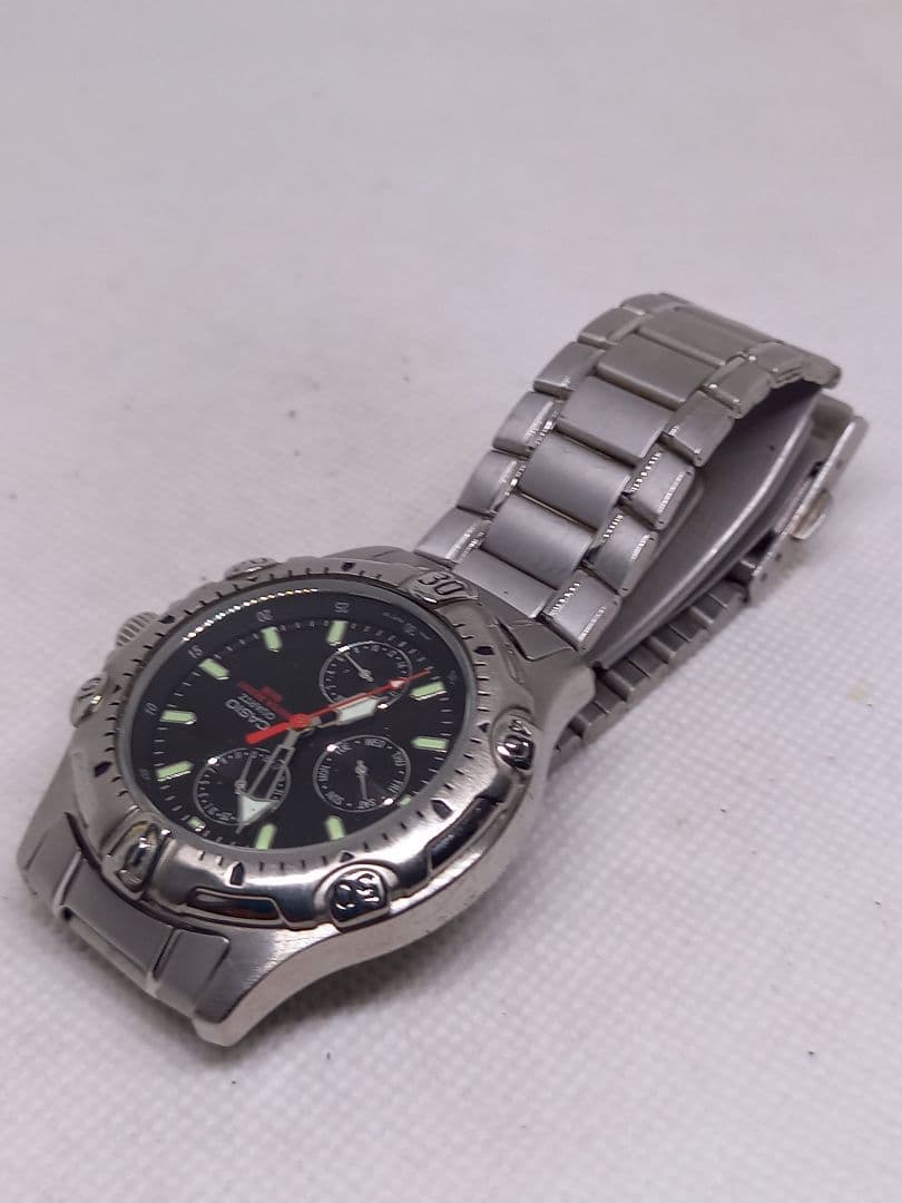 Casio Quartz Watch 100m Water Resistant Black Dial Stainless Steel Band — Japan Import