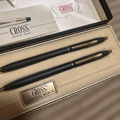 Cross Classic Black Ballpoint Pen Set