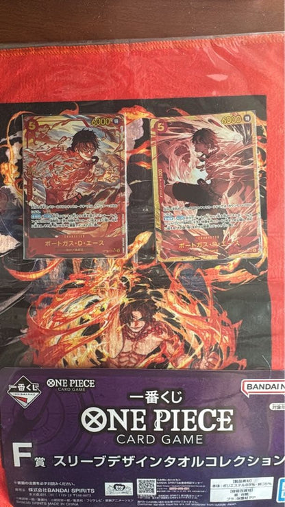 One Piece Portgas D Ace OP16-118 Secret Parallel card set with towel Japan import unopened condition