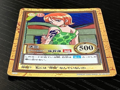 One Piece Carddass Hyper Battle Nami and Arlong Pirates Member Card C151 Japan import front view