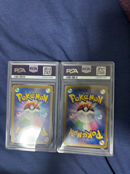Japanese Pokemon Center PSA Pikachu ex and Mimikyu ex collectible card game deck
