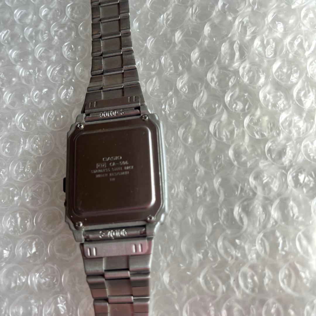 Casio Digital Wristwatch CA506-1 Model Data Bank with Metal Band — Japan Import