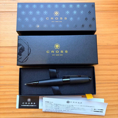Cross Edge matte black rollerball pen body with slide opening mechanism unopened and unused