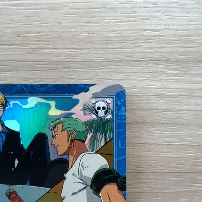 One Piece trading card featuring Zoro and Sanji from Cardass Hyper Battle series with 200 points and rare status