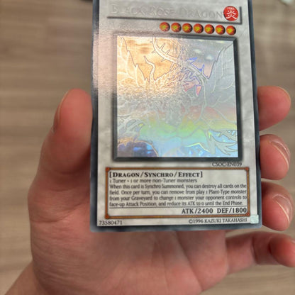 Yugioh Black Rose Dragon Ghost Rare holographic trading card English Secret 20th LR series Japan import