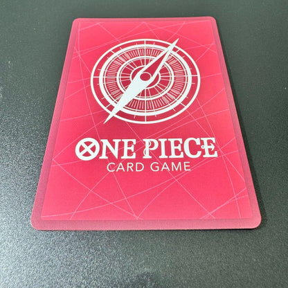 One Piece Card Game Monkey D. Luffy Leader Parallel Card with purple design and minor scratch on back