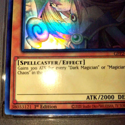 Yu-Gi-Oh First Edition Black Magician Girl Holographic Rare Card GFP2-EN177 with ghost error