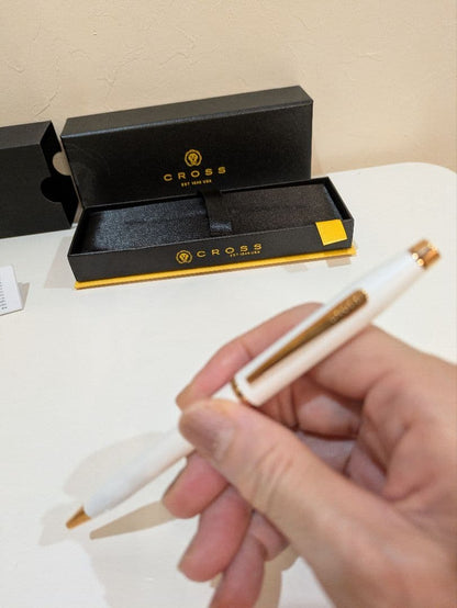 Cross Century II Pearl White Ballpoint Pen with Box and Instructions — Japan Import