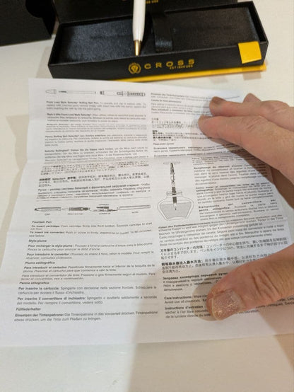 Cross Century II Pearl White Ballpoint Pen with Box and Instructions — Japan Import