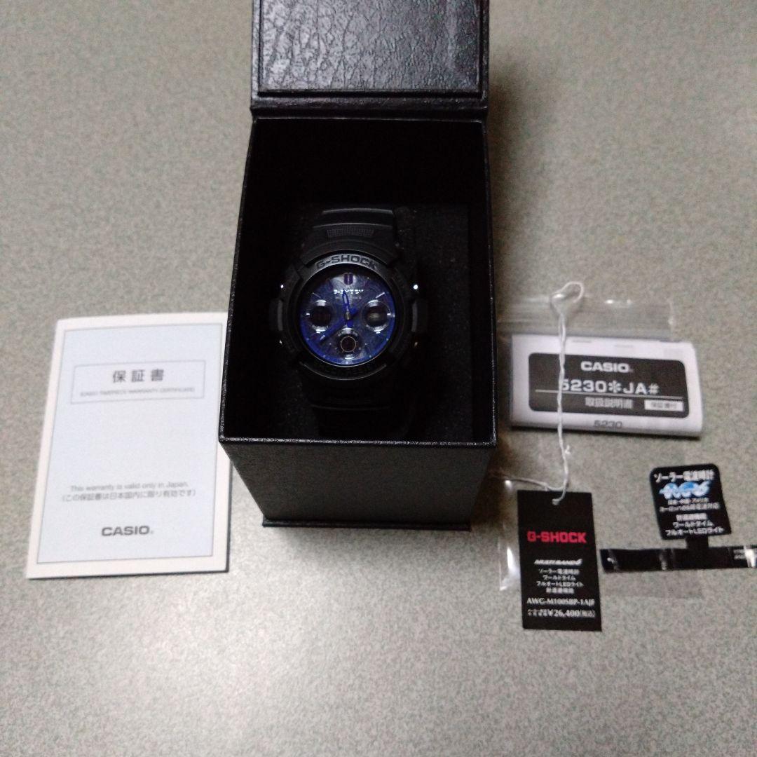 Casio G-Shock Series AWG-M100SBP Blue Paisley Solar Watch