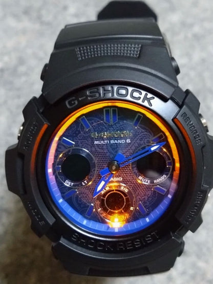 Casio G-Shock Series AWG-M100SBP Blue Paisley Solar Watch