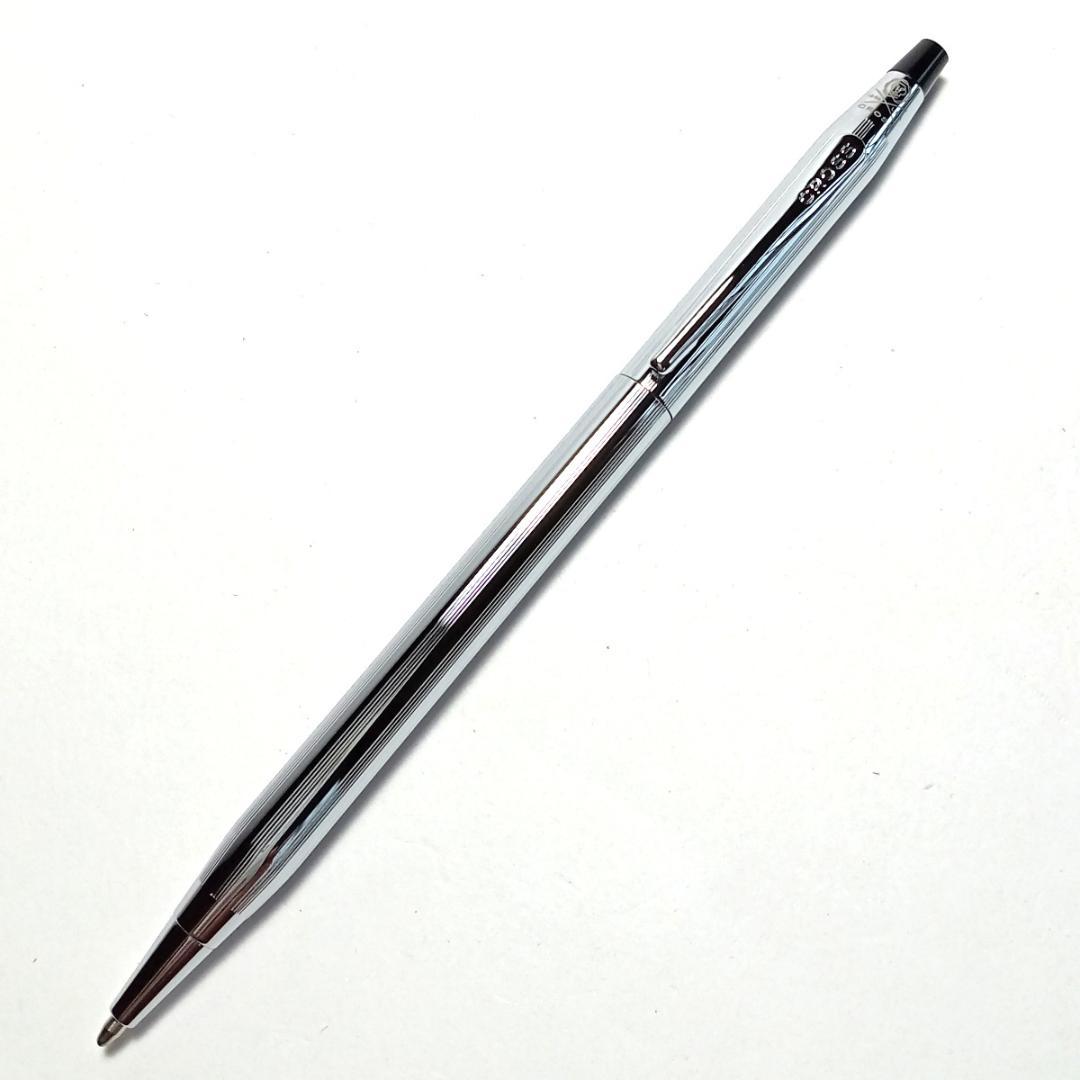 Cross Classic Century 3502 Ballpoint Pen Model Chrome Black with Silver Accents